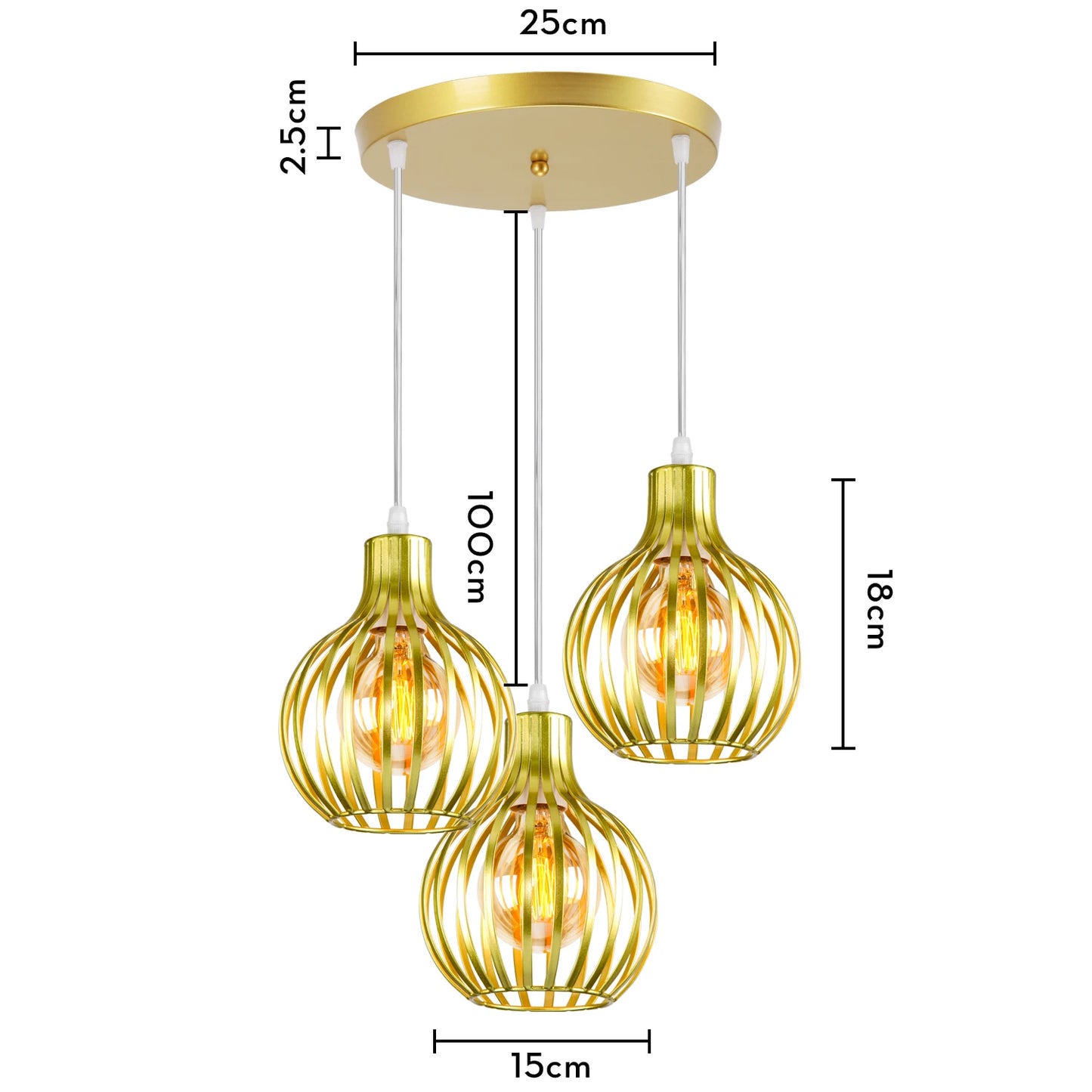 Retro Industrial Pendant Lamp Shade Geometric Modern Iron Lampshade Restaurant Hanging Light Creative Corridor Lighting Fixture