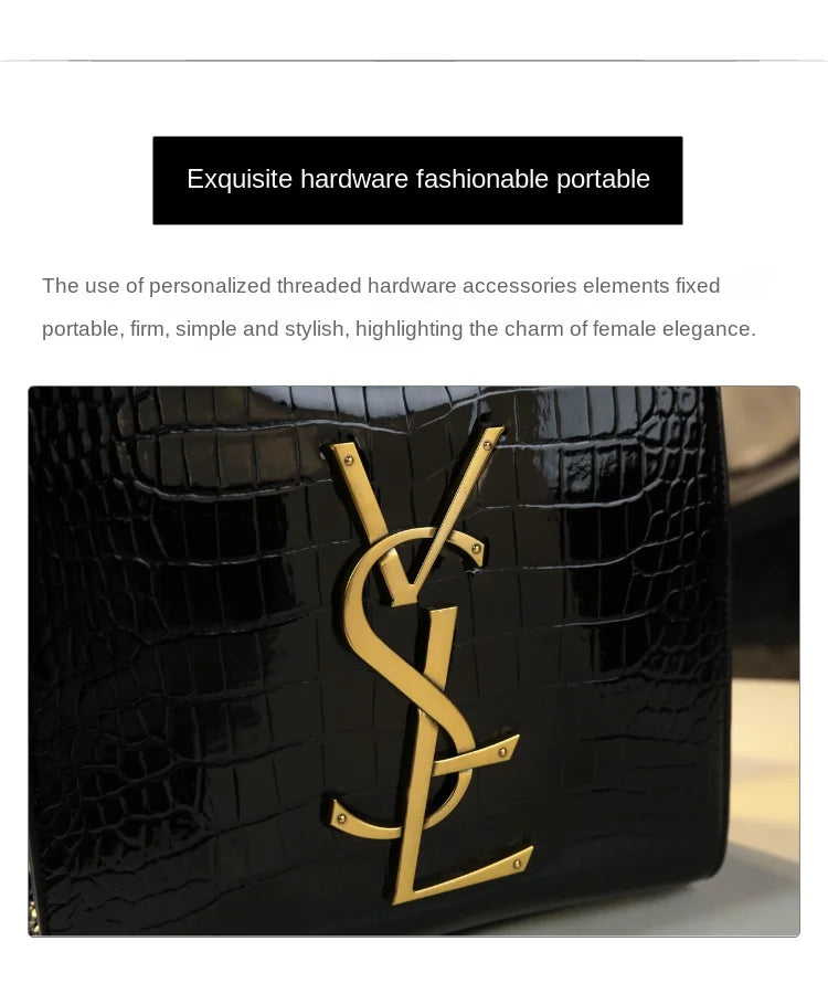 High-grade light luxury handbag 2024 new autumn and winter fashion Tote bag women's crocodile print single shoulder crossbodybag RELUX.STORE