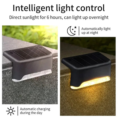 1-8 Pack Led Solar Step Lights Outdoor Fence Garden Lamp for Stairs Yard Patio Pathway Deck 3 Colors Waterproof RGB Sunlight RELUX.STORE