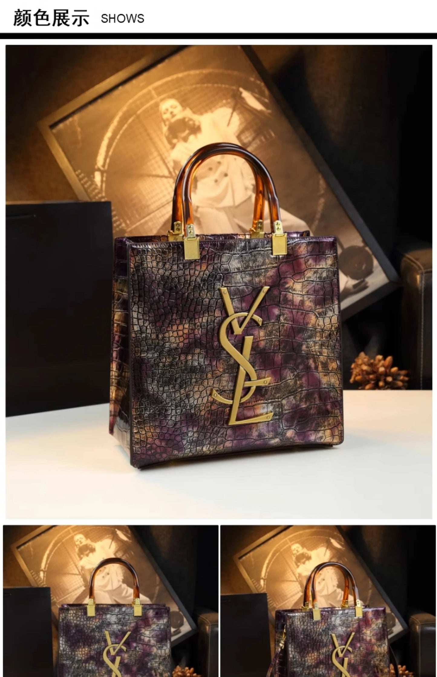 2025 New Arrival All-match Crocodile Pattern Atmospheric Middle-aged Women's Bag Large Capacity Portable Tote Bag Handbags RELUX.STORE