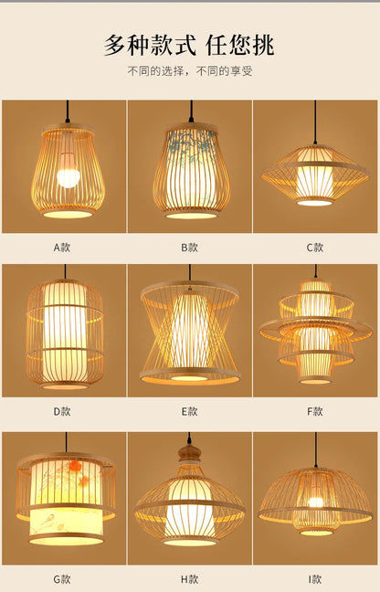 Neo-Chinese Style Handmade Bamboo Chandeliers-Modern Retro Lighting for  Restaurants Hot Pot Tea Rooms B&Bs
