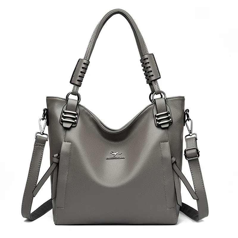 Luxury Soft Genuine Leather Handbag Fashion Women Shoulder Messenger Bag Solid Color Cowhide Tote Fashion Female Crossbody Sac RELUX.STORE