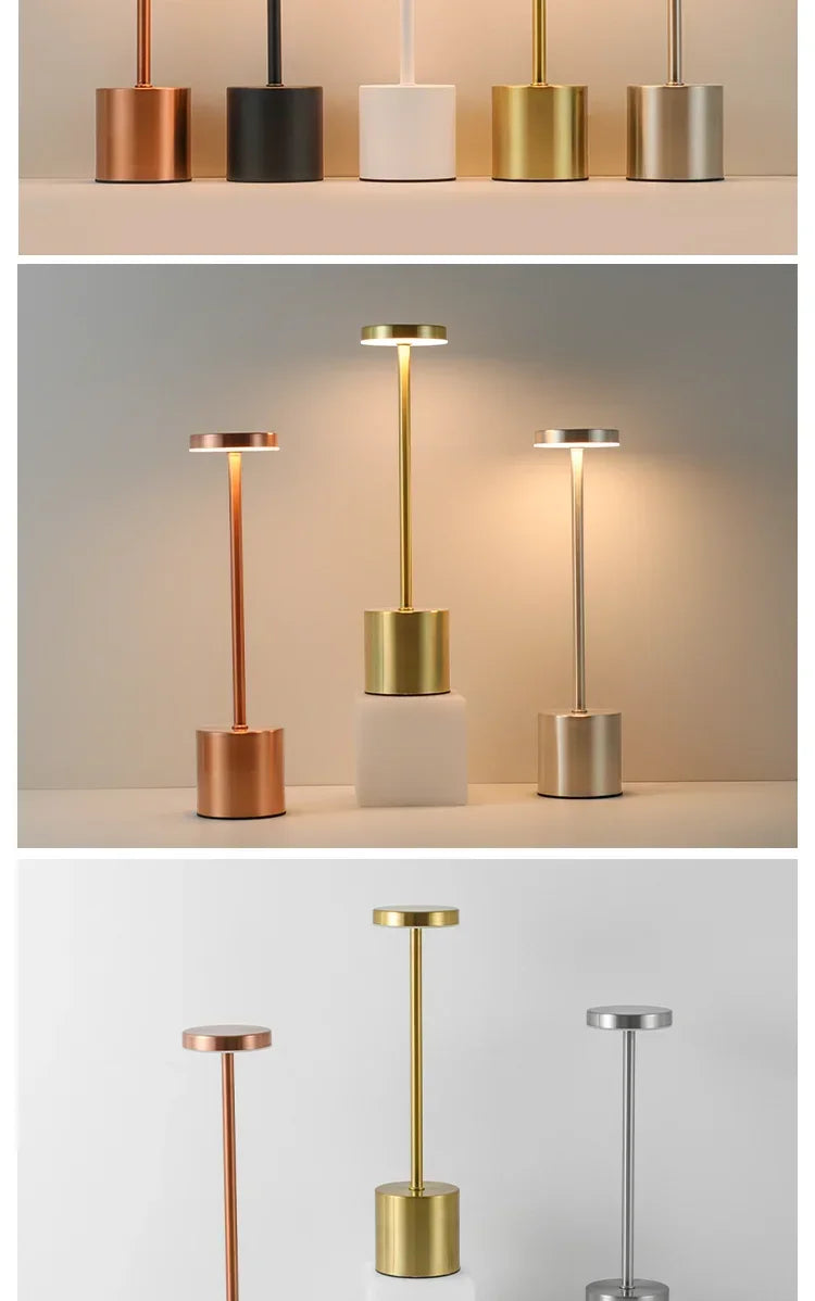Rechargeable LED Night light Touch Table Lamp Writing Lamp Bedside Creative Ambient Lights Bar Outdoor Decoration Night Lighting