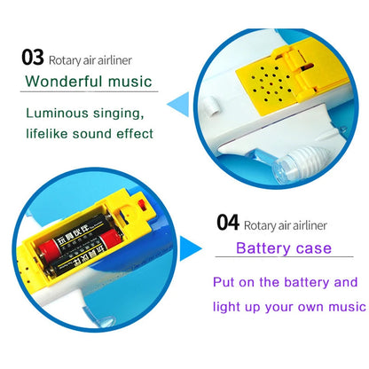 Electronic Aeroplane Toy with Music & Light Airplane Toy Electric Detachable Plane Toys Autopilot Automatic Obstacle Avoidance - RELUX.STORE
