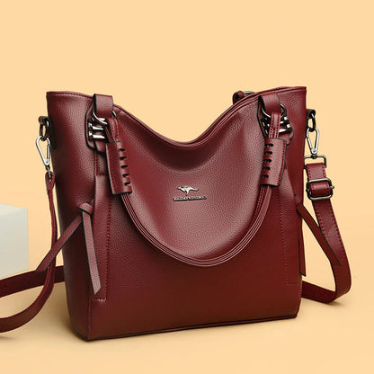 Luxury Soft Genuine Leather Handbag Fashion Women Shoulder Messenger Bag Solid Color Cowhide Tote Fashion Female Crossbody Sac RELUX.STORE