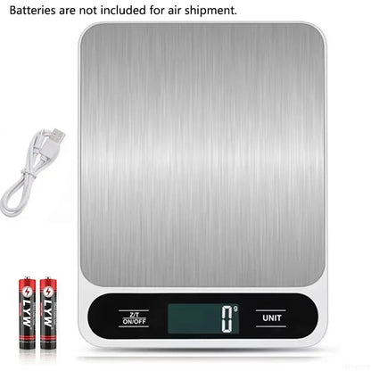 Digital Kitchen Scale – 10Kg/1g Precision USB Food & Coffee Scale | Smart Waterproof Electronic Scale for Baking, Cooking & Meal Prep