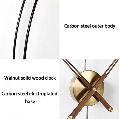 Spanish Minimalist Wall Clock Creative Luxury Living Room Art Clocks Solid Wood Pointer Large Wall Clock Silent Movement Clocks RELUX.STORE