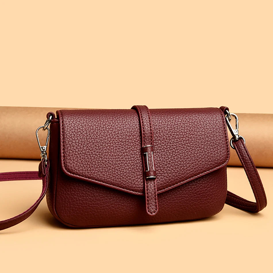 Fashion Luxury Leather Mini Backpack for Women, Small Retro Phone Crossbody Bag, Elegant Shoulder Purse, Trendy Designer Handbag RELUX.STORE