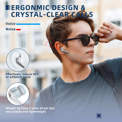 Blue Tooth Headset Touch Control Headphone Voice Control Sports Gaming Earphone With Microphone IPX7 Waterproof Men Women Gift