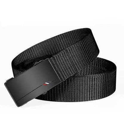 Casual Men's Nylon Belt Woven Canvas Breathable Automatic Buckle Belt For Men Outdoor Sports Strap Fashion Jeans Belt RELUX.STORE