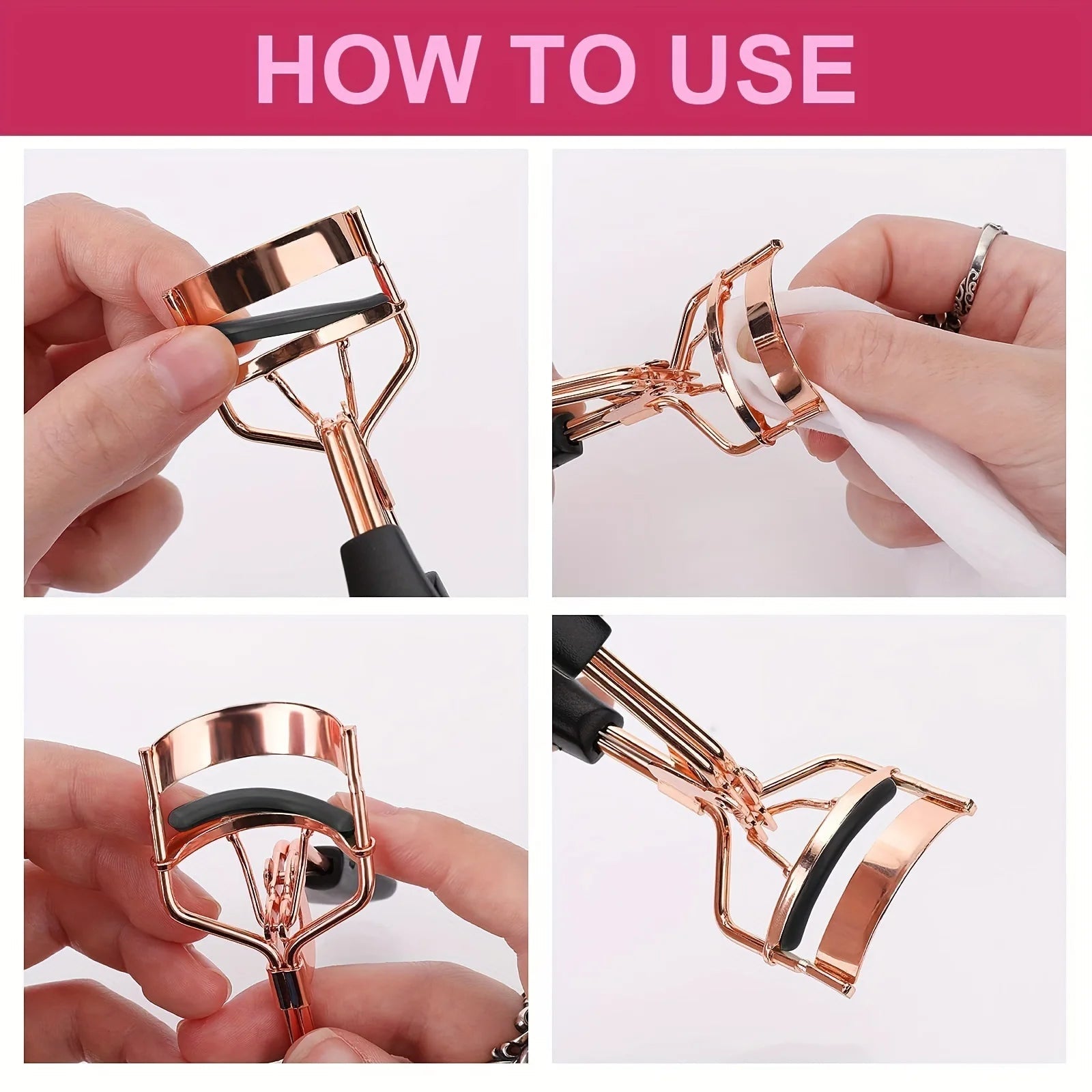11/16PCS Eyelash Curler with 10pcs Replacement Pads Women Professional Eyelashes Curling Tweezers Clips Lasting Eye Makeup Tools RELUX.STORE