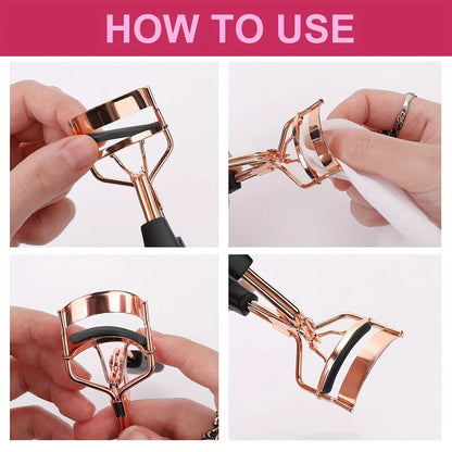 11/16PCS Eyelash Curler with 10pcs Replacement Pads Women Professional Eyelashes Curling Tweezers Clips Lasting Eye Makeup Tools RELUX.STORE