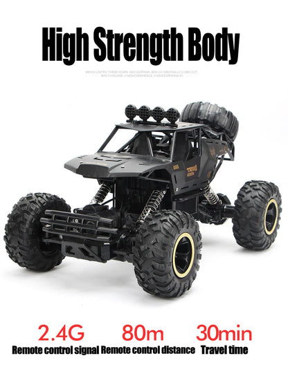 RC Cars Remote Control Car 1:12/16 Off Road Truck Metal Shell LED Headlights Offroad Monster RC Trucks 4WD All Terrain Toys Kids