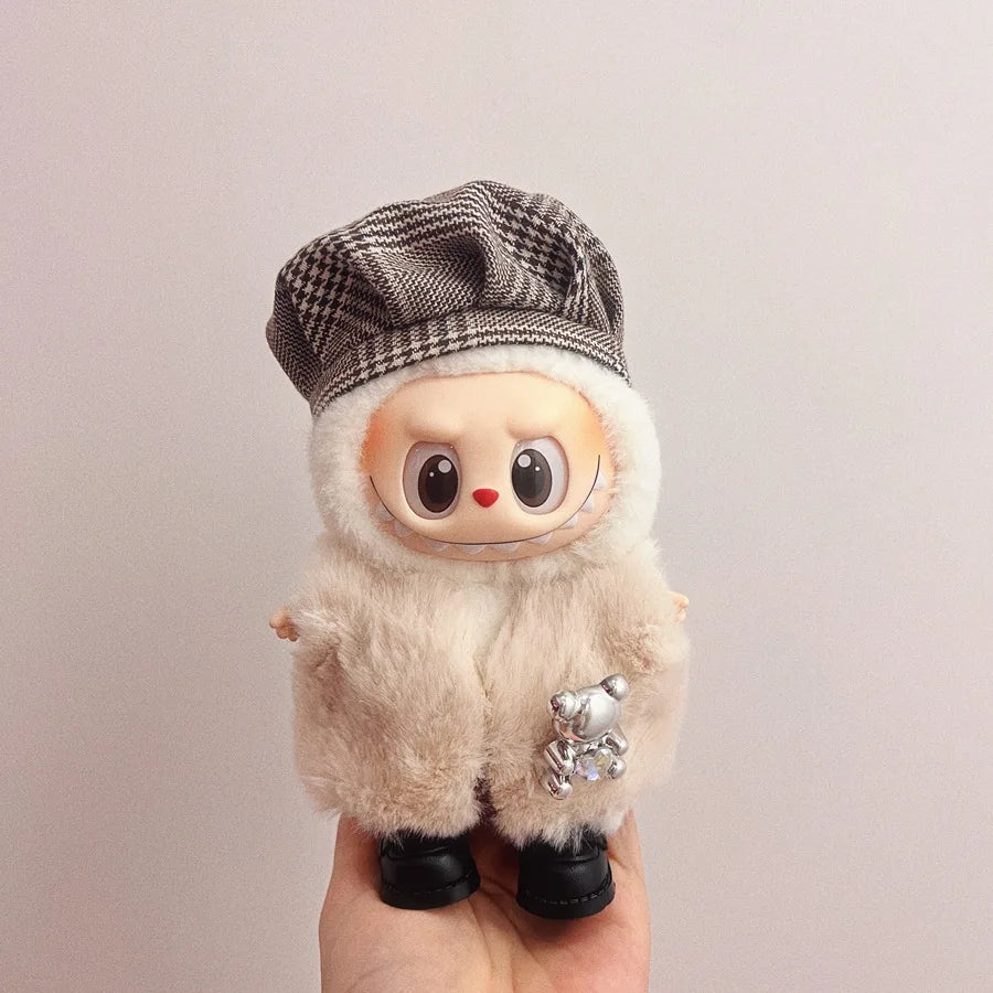 Labubu Clothing Popular New Products Fashion Velcro 17cm Doll Cute Dress Casual Set Skirt Plush Toy Clothing