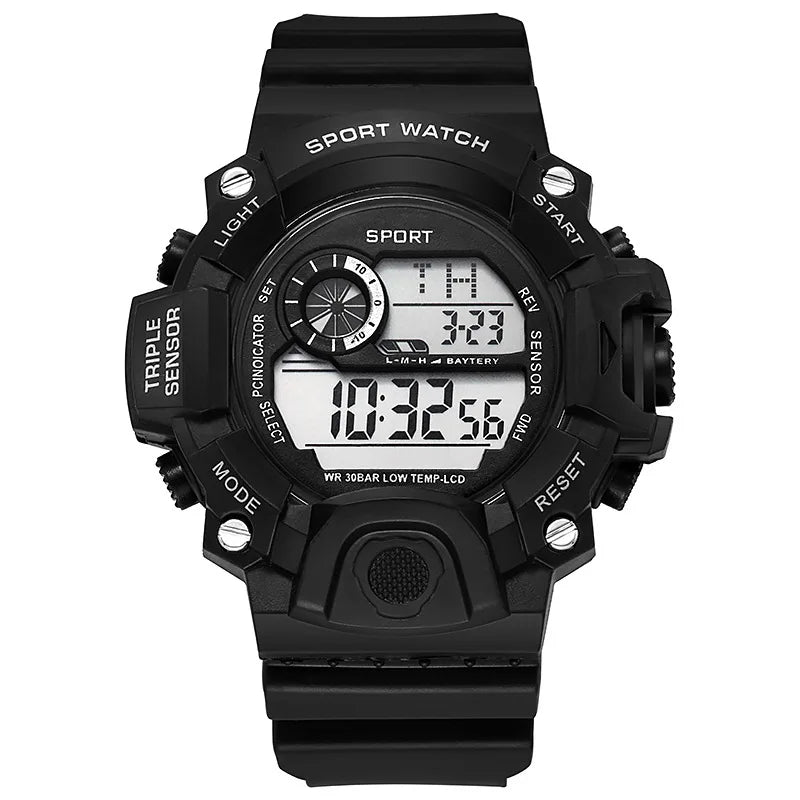 YIKAZE Men's LED Digital Watch Men Sport Watches Fitness Electronic Watch Multifunction Military Sports Watches Clock Kids Gifts