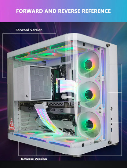 JUMPEAK MX120 360mm Modular Wireless Splicing PC 120mm Case Cooling Fan ARGB Infinite Mirror Effect For Computer Water Cooler