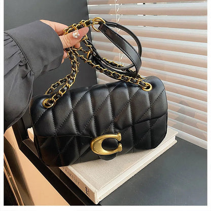 Luxury Fashion Women's Chain Handbag PU Leather Girls Shoulder Messenger Bag Brand lightweight Commuting Bag Tassel Square Bag RELUX.STORE