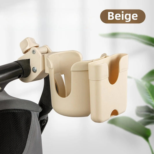 🍼🚼 Universal Pram Cup & Bottle Holder with Phone Mount – Anti-Slip Stroller Drink Holder for Baby Strollers, Bikes & Wheelchairs 📱✨