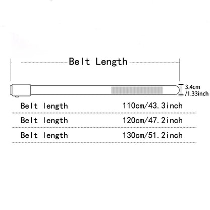 The new buckle toothless automatic buckle belt men's casual style business all-match waist belt personality youth trendy pants RELUX.STORE
