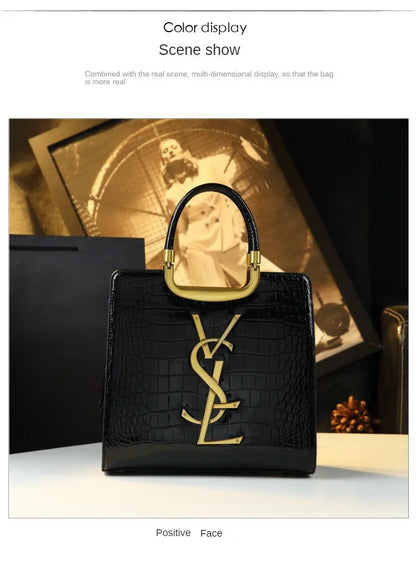 High-grade light luxury handbag 2024 new autumn and winter fashion Tote bag women's crocodile print single shoulder crossbodybag RELUX.STORE