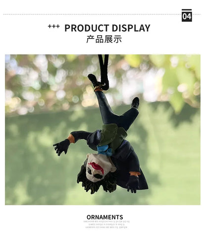 Joker Car Resin Pendant Creative Car Rearview Mirror Cowhide Lrope Cartoon Pendant Christmas Gift 2024 New Product