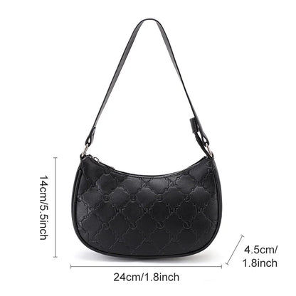 TINYAT Female Moon Bag Leather Shoulder Messenger Bag for Women Hand Bag Luxury Design Lightweight Party Ready Daily Use