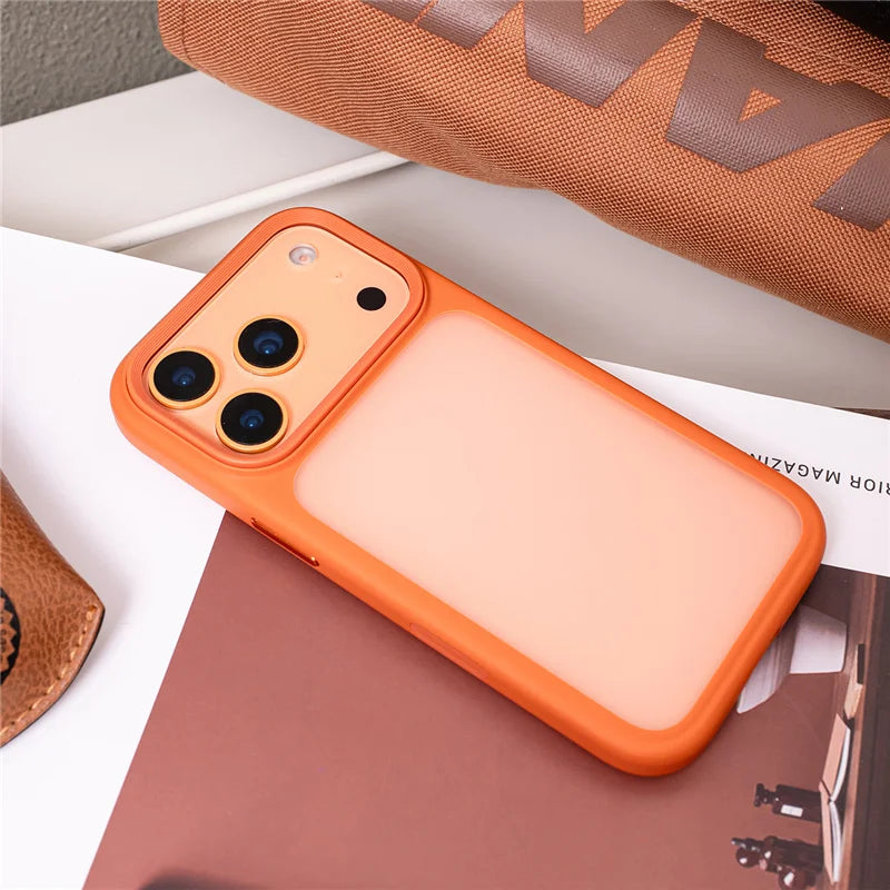 Active Touch Camera Button Matte Armor Case For iPhone 17 Air 16Pro 15 17Pro Max Translucent Hybrid Shockproof Hard Phone Cover RELUX.STORE