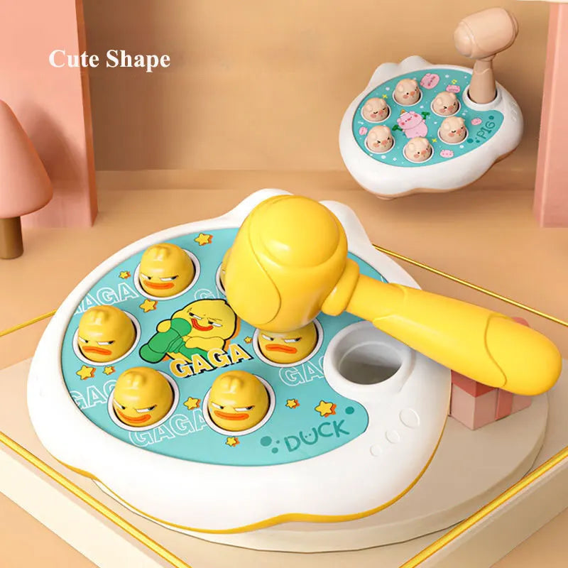 Duck/Frog/Pig Baby Toy Montessori Learning Game Educational Puzzle Gift for 12 24 Months Toddler Boy/Girl with Hammer RELUX.STORE