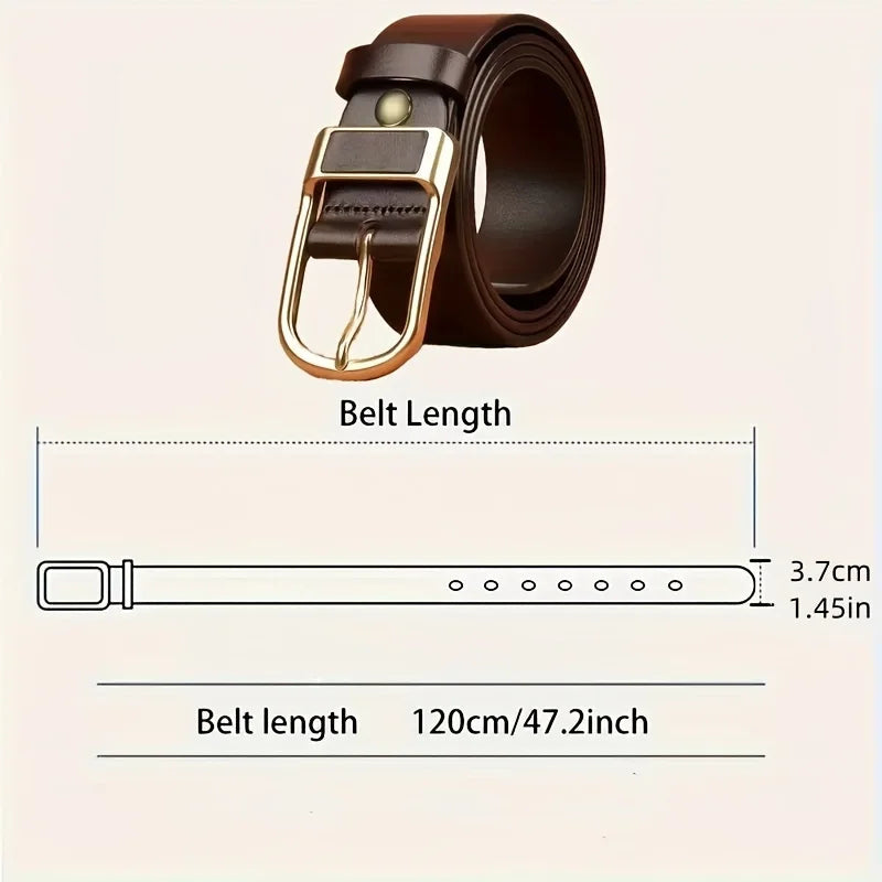 Men's Trendy Casual Belt For Men Coboy Style Belts Pin Buckle Belt Jeans Retro Belt Business Casual Belt RELUX.STORE