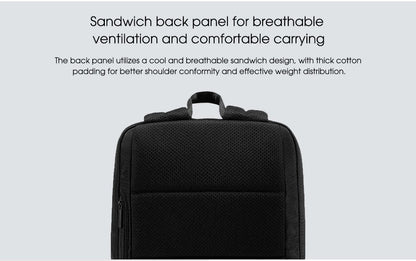 Xiaomi Classic Business Backpack 2 Fashion Laptop Bag for Men and Women Travel Large Capacity Backpack
