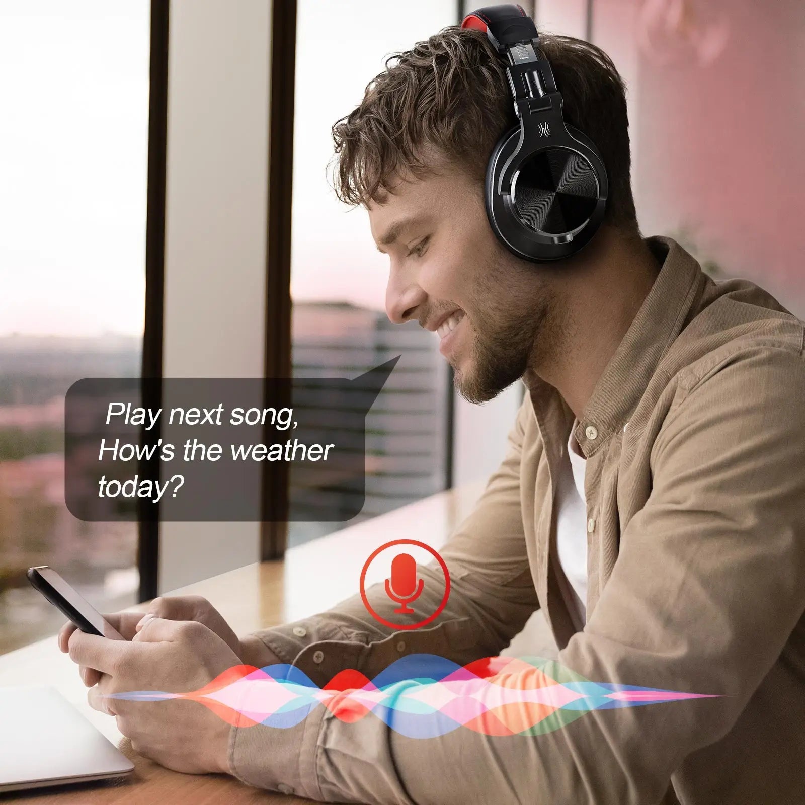 Oneodio Fusion A70 Wireless Bluetooth Headphones Bluetooth 5.2 Headphones Hi-Res Audio Over Ear 72H Playtime Professional Stud RELUX.STORE