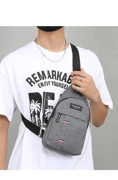 Fashionable and Trendy Lightweight Single Minimalist Shoulder Crossbody Bag for Men with Large Capacity for Leisure and Sports RELUX.STORE