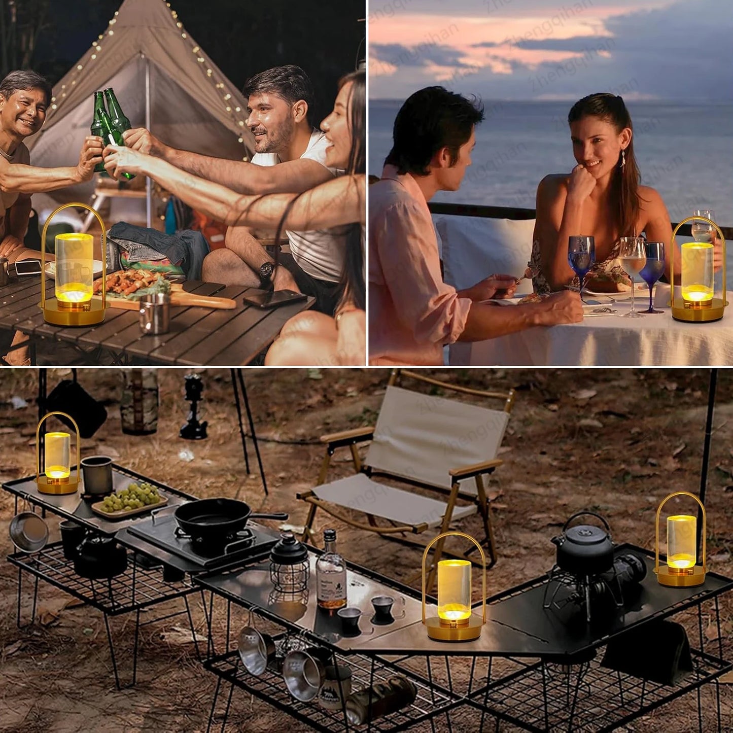 Table Lamp LED Touch Sensor Desktop Night Light Rechargeable Wireless Reading Lamp for Restaurant Hotel Bar Bedroom Decor Light