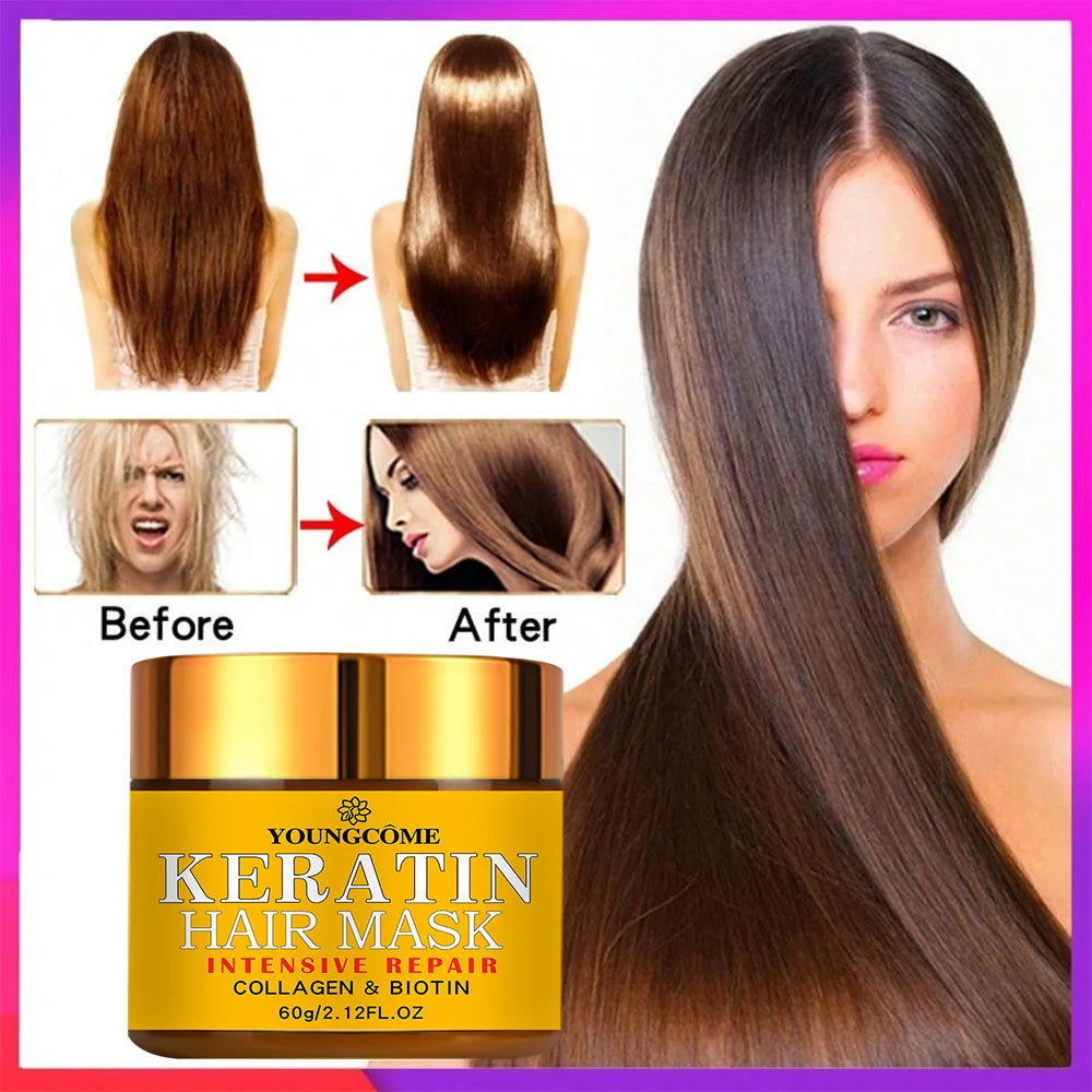 Hair Repairs Hair Mask Biotin Collagen Keratin Treatment Hairs Conditioner Hair Essential Oil Nourishing for Dry Damaged RELUX.STORE