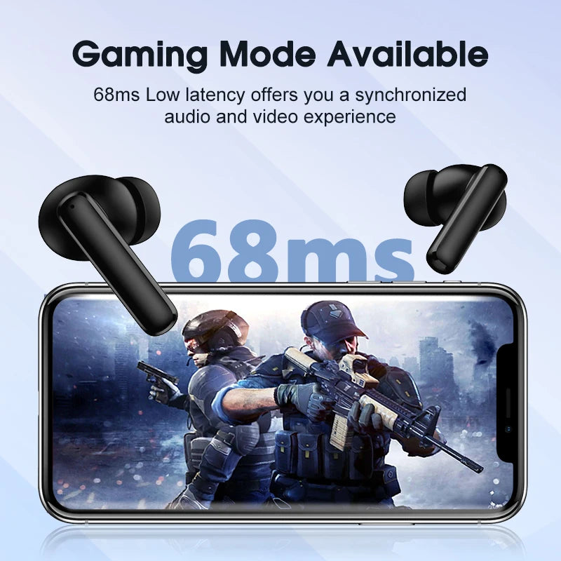 QCY T13 ANC Earphone Bluetooth 5.3 Active Noise Cancellation -28dB Wireless Headphone Fast Charge Earbuds 0.068' Low Latency RELUX.STORE