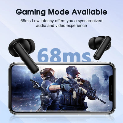 QCY T13 ANC Earphone Bluetooth 5.3 Active Noise Cancellation -28dB Wireless Headphone Fast Charge Earbuds 0.068' Low Latency RELUX.STORE