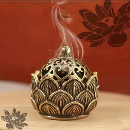 1pc Hollow Lotus Incense, Burner Hollow Incense Serving Tea Table Ornament, Mini Incense Burner RELUX.STORE