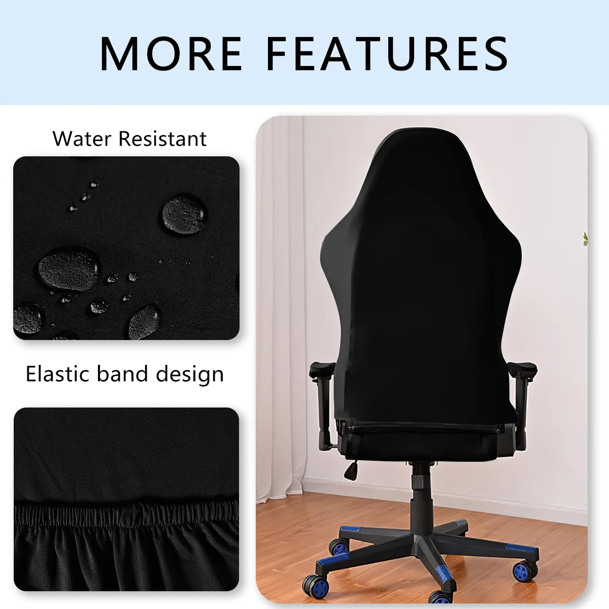 4pcs/set Elastic milk silk water and electricity resistant competitive chair cover, internet cafe gaming hall chair cover