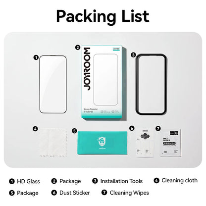 Joyroom 1/2/3pcs For iPhone 17 Pro Max HD Glass Screen Protector For iPhone 17/17Pro/17Air Full Screen Tempered Glass Protection RELUX.STORE