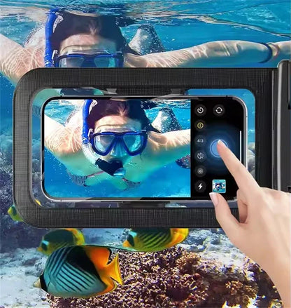 2 in 1 Waterproof Armband Bag Phone Case for IPhone 16 15 14 13 12 11 Pro Max IPhone16 ProMax Swim Dry Pouch Cover with Lanyard