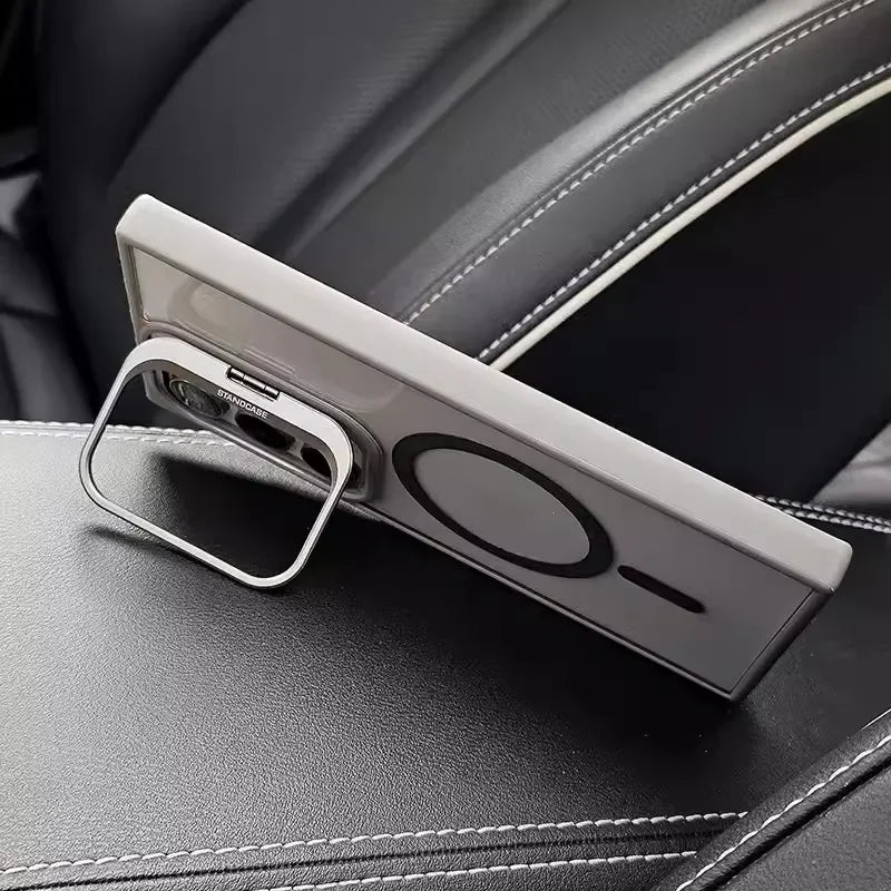 For Magsafe Hidden Holder Clear Case For Samsung Galaxy S25 S24 Ultra S22 Plus S23 FE Shockproof Magnetic Wirelesss Charge Cover RELUX.STORE