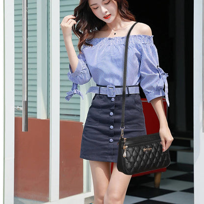 Embroidery Messenger Bags Women Leather Handbags Bags for Women Sac a Main Ladies hair ball Hand Bag RELUX.STORE