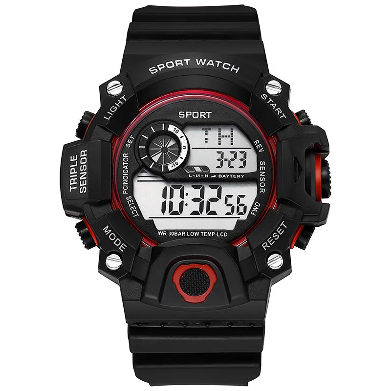 YIKAZE Men's LED Digital Watch Men Sport Watches Fitness Electronic Watch Multifunction Military Sports Watches Clock Kids Gifts