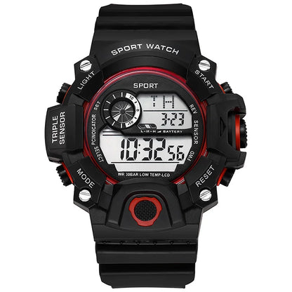 YIKAZE Men's LED Digital Watch Men Sport Watches Fitness Electronic Watch Multifunction Military Sports Watches Clock Kids Gifts
