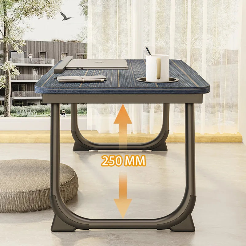 Foldable Bed Desk Adjustable Laptop Table with 5-Level Height Study Tray for Kids & Students Portable Nightstand for Dorm/Home