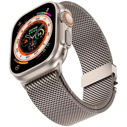 Milanese Loop Strap For Apple Watch Band Ultra 2 49mm 46mm 45mm 44mm 42mm Stainless Steel Metal for iWatch Series 10 9 8 7 6 5 4