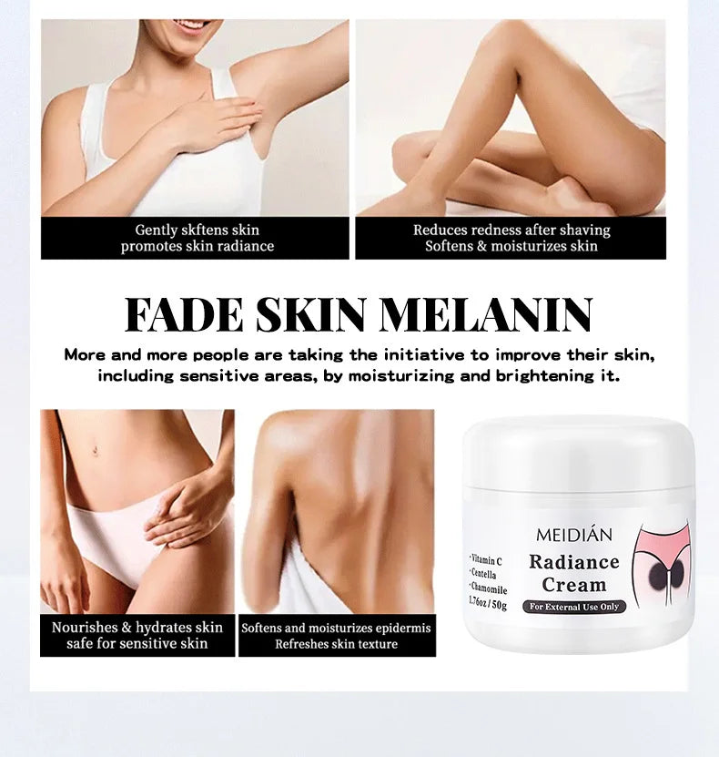 MEDIAN Radiance Cream For Body Brightening Elbows Knees Underarms Dark Spot Corrector Vitamin C Moisturizing Korean Skincare RELUX.STORE