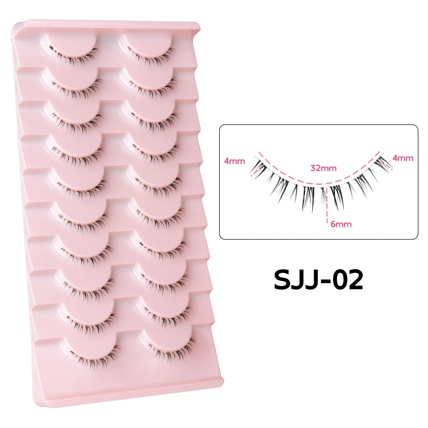 10Pairs Bottom Eyelashes Manga Lower Lashes Clear Band Wispy Small Flame Under Eye Lashes Korean Makeup Cosplay Tools RELUX.STORE
