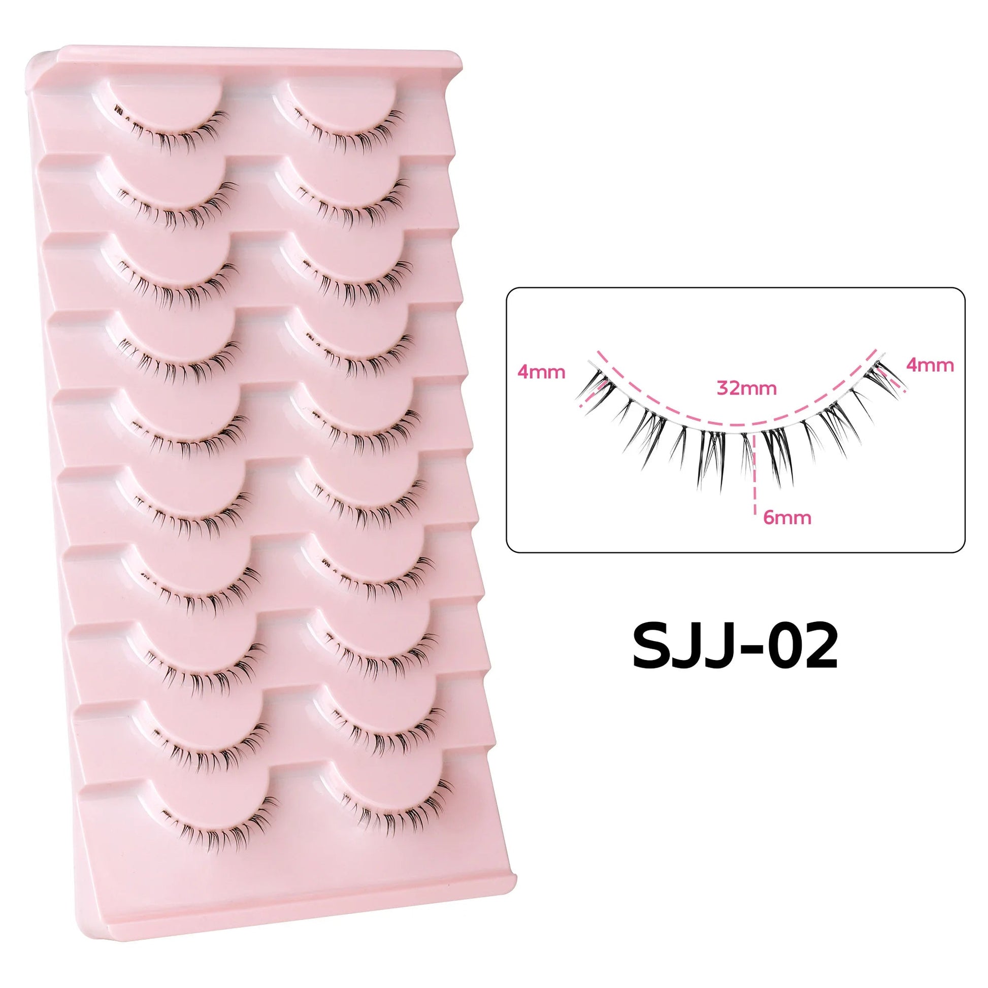 10Pairs Bottom Eyelashes Manga Lower Lashes Clear Band Wispy Small Flame Under Eye Lashes Korean Makeup Cosplay Tools RELUX.STORE