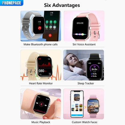 PHONEPACE Y13 Smart Watch with Call Function Fitness Tracker Heart Rate Monitor Alarm Clock for Outdoor Sports Monitoring